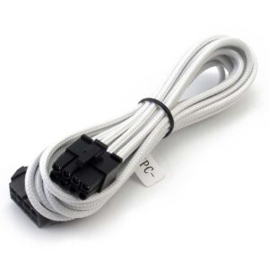 NZXT CBW-8V-45 Individually Sleeved 8Pin Video Extension Premium Cable White - Cables/Adapters