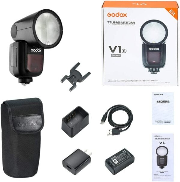 Godox V1S Round Head Camera Flash Speedlite Flash for Sony Camera - Camera and Gears
