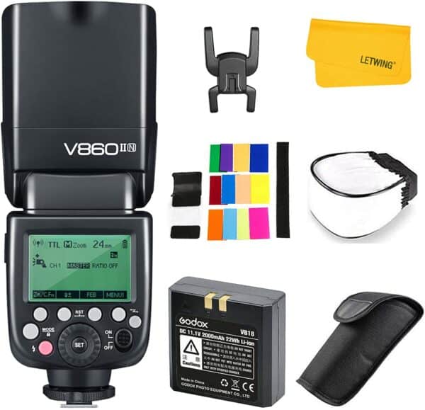 Godox V860II-N 2.4G TTL Li-on Battery Camera Flash Compatible for Nikon - Camera and Gears