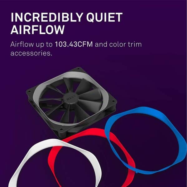 NZXT Aer F 120MM  PWM Airflow Fans  RF-AF120-B1 - Cooling Systems