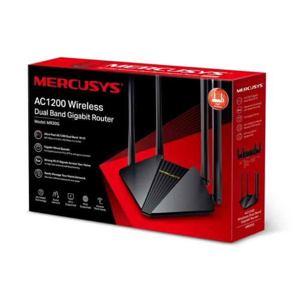 Mercusys MR30G AC1200 Dual-Band Wi-Fi Gigabit Router - Networking Materials