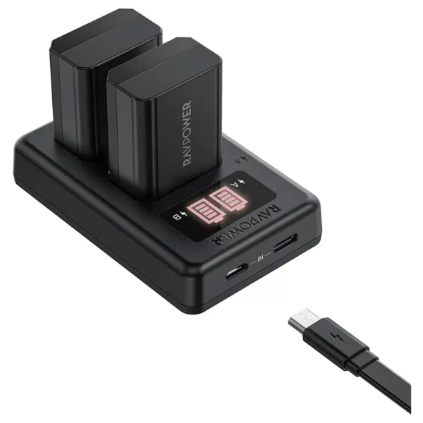 RAVPower Sony FW50 2pcs Battery + Charger - Camera and Gears