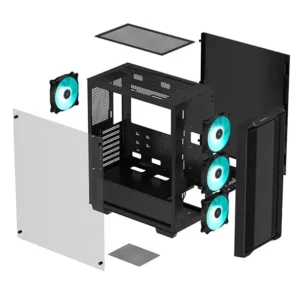 DEEPCOOL CC560 with 4x Included 120MM Fans Mid-Tower Computer Case R-CC560-WHGAA4-G-1 Black|White - Chassis
