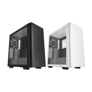 DeepCool CK500 with Two Pre-Installed 140mm Airflow Fans Black | White Mid-Tower ATX Case - Chassis