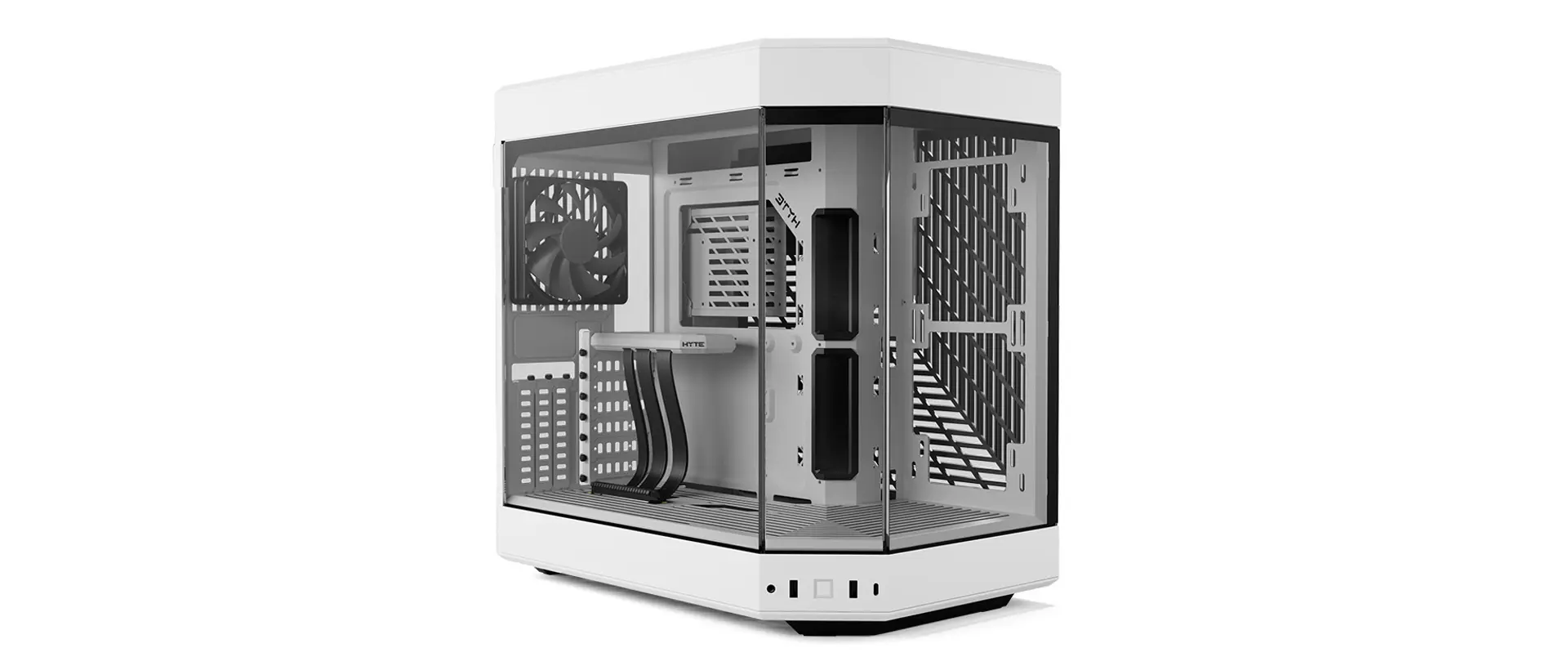 HYTE Y60 Steel/ABS/Tempered Glass ATX Mid Tower Computer Case CS-HYTE-Y60  Black/Red/White