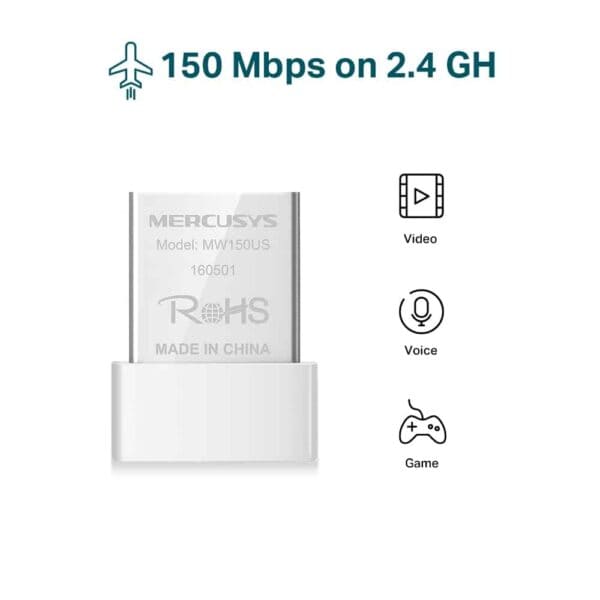 Mercusys MW150US N150 Nano Wi-Fi USB Adapter - Accessories