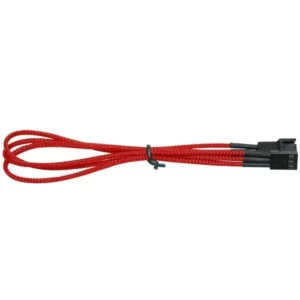 NZXT CBR-3F Single Sleeved 3-Pin Fan Extension Cable Red - Cables/Adapters