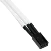 NZXT CBW-3F Single Sleeved 3-Pin Fan Extension Cable White - Cables/Adapters