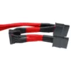 NZXT CBR-43SATA 4-Pin Molex to 3 SATA Cable Red - Cables/Adapters