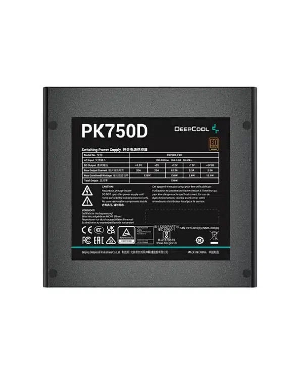 DeepCool PK750D 750W 80 Plus Bronze Power Supply R-PK750D-FA0B-US - Power Sources