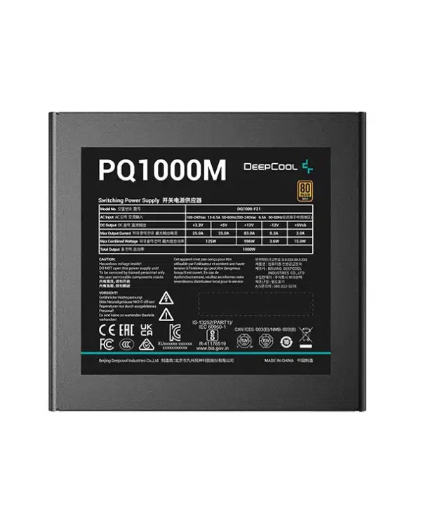 DeepCool PQ1000M 1000W 80 PLUS Gold Modular Power Supply R-PQA00M-FA0B-US - Power Sources