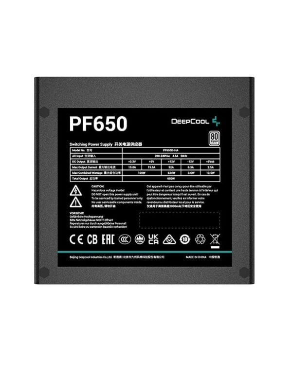 DeepCool PF650 650W 80 Plus Standard Power Supply - Power Sources