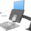 North Bayou NB40 Sit Stand Desk Converter Height Adjustable Standing Desk Workstation for 22''-32'' Monitor Mount Arm - Computer Accessories