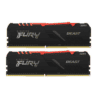 Kingston Fury Beast RGB 2x8GB 16GB DDR4 3600Mhz | 3200Mhz Computer Memory KF436C17BBAK2/16 | KF432C16BBAK2/16 - Desktop Memory
