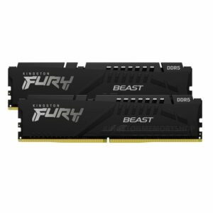 Kingston Fury Beast Black 16GB | 32GB 6000Mhz DDR5 CL40 Kit of 2 Computer Memory KF560C40BBK2-16 / KF560C40BBK2-32 - Desktop Memory