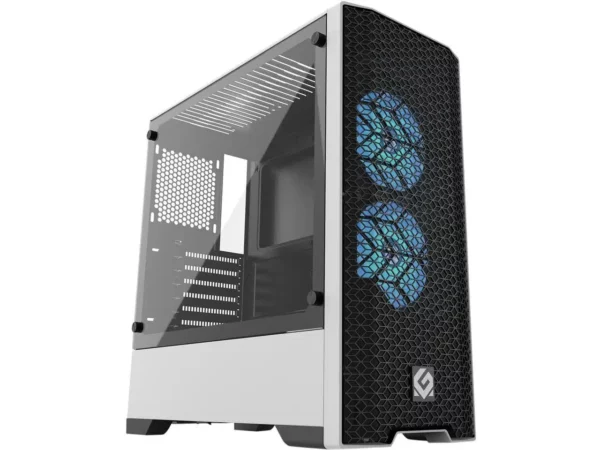 Phanteks MagniumGear Neo Air White ATX Mid-tower High Airflow Mesh Front Design, 2x 120 RGB Skiron Fans, RGB Controller, Black/White Chassis - Chassis