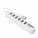 ORICO 6-Port USB3.0 HUB with Card Reader White TWU32-6AST-WH-EP