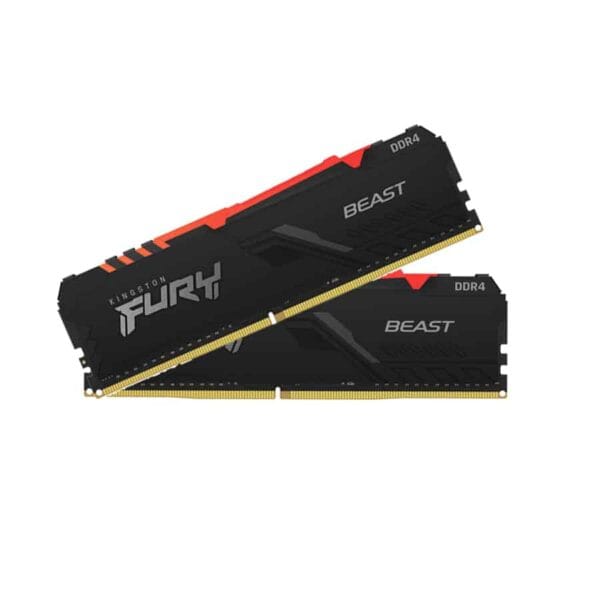 Kingston Fury Beast RGB 2x8GB 16GB DDR4 3600Mhz | 3200Mhz Computer Memory KF436C17BBAK2/16 | KF432C16BBAK2/16 - Desktop Memory