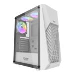 DarkFlash DK150 Tempered Glass with Triple Fans Gaming PC Case White