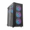 DarkFlash DK352 Mesh Black ATX Gaming PC Case with 4 ARGB Fans - Chassis