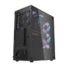 DarkFlash DK352 Mesh Black ATX Gaming PC Case with 4 ARGB Fans - Chassis