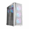 DarkFlash DK352 Mesh White ATX Gaming PC Case with 4 ARGB Fans - Chassis