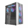 DarkFlash DK352 Plus White ATX Gaming PC Case with 4 ARGB Fans - Chassis