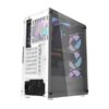 DarkFlash DK352 Plus White ATX Gaming PC Case with 4 ARGB Fans - Chassis