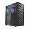 DarkFlash DK351 Black ATX Gaming Case with 4 ARGB Fans - Chassis