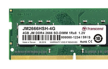TRANSCEND 4GB JM DDR4 2666MHZ SODIMM Laptop Memory - Laptop Memory