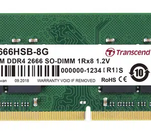 TRANSCEND 8GB JM DDR4 2666MHZ U-DIMM 1RX8 1GX8 CL19 1.2V Desktop Memory - Laptop Memory