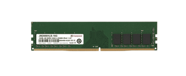 TRANSCEND 8GB JM DDR4 2666MHZ U-DIMM 1RX8 1GX8 CL19 1.2V Desktop Memory - Desktop Memory