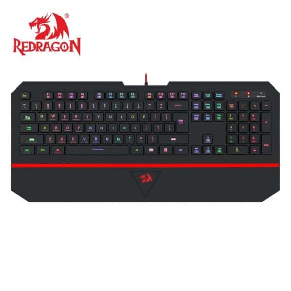Redragon K502 Karura 2  RGB LED Silent Slim Gaming Keyboard with Wrist Rest - Computer Accessories