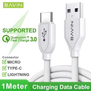Bavin CB071 3.0 Fast Charger Data Cable for Micro USB | Type C 1 Meter - TypeC