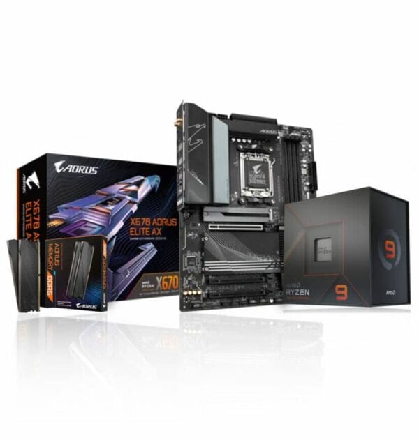 AMD Ryzen 9 7900X + Gigabyte X670 Aorus Elite AX + Gigabyte 2x16GB DDR5 5200Mhz Bundle - AMD Motherboards