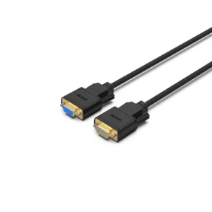 Unitek DB9 RS232 9 Pin Male to Female Straight Through Serial Extension Cable Black - Cables/Adapters