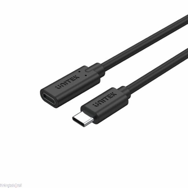 Unitek Full-Featured USB-C Male to Female 3.1 Extension Cable Black - Cables/Adapters