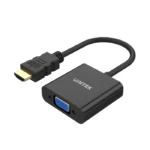 Unitek HDMI Male to VGA Female Adapter with 3.5MM for Stereo Audio Black