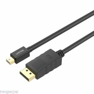 Unitek Mini DisplayPort Male to DisplayPort Male 4K 60Hz 1.2 Cable 2M Black - Cables/Adapters