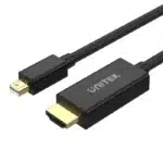Unitek Mini DisplayPort Male to HDMI Male 4K 30Hz 1.4 Cable Black