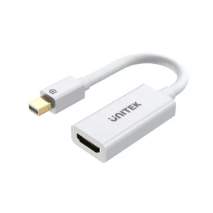 Unitek Mini DisplayPort Male to HDMI Female 4K 30Hz 1.4 Adapter White - Cables/Adapters