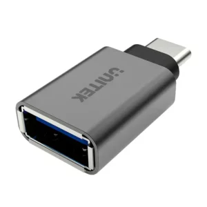 Unitek USB-C Male to USB-A Female Aluminum Adapter SpaceGrey - Cables/Adapters
