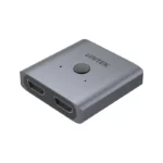 Unitek HDMI 4K Aluminium 2.0 Switch 2-To-1 Bi-Directional Space Grey