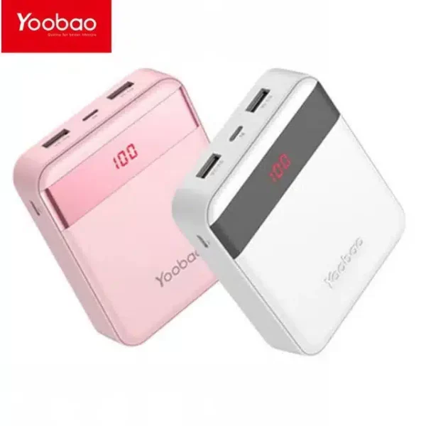 Yoobao M4 Pro 10000mAh LED Power Bank White | Blue | Pink - Gadget Accessories