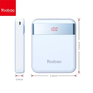 Yoobao M4 Pro 10000mAh LED Power Bank White | Blue | Pink - Gadget Accessories