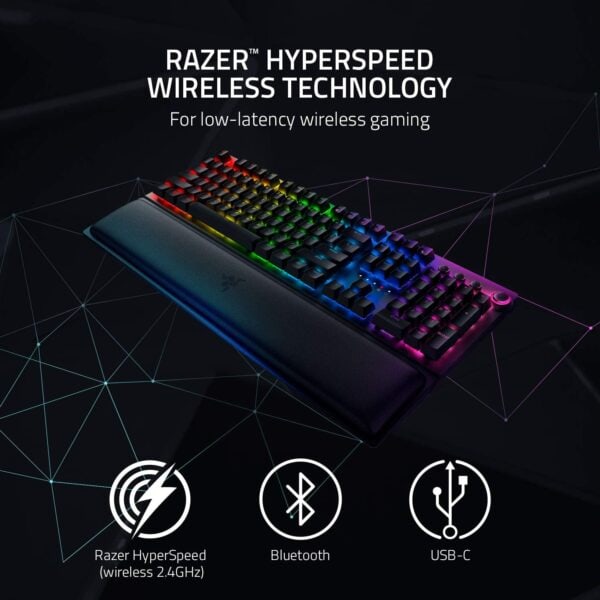 Razer™ BlackWidow V3 Pro Wireless Mechanical Gaming Keyboard Yellow Switch RZ03-03531700-R3M1 - Computer Accessories