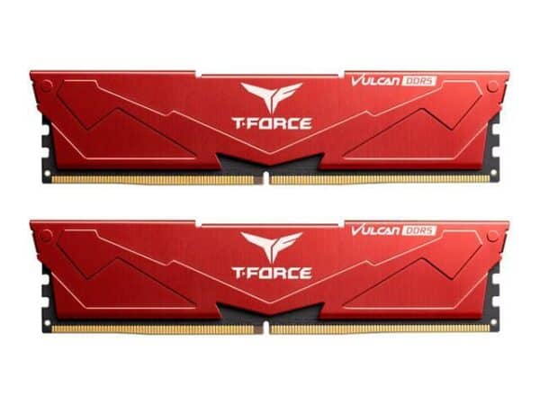 TEAMGROUP Vulcan 32GB Kit 2x16GB 5200MHz CL40 DDR5 Desktop Memory - Red