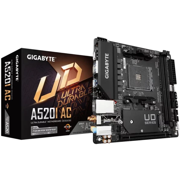 Gigabyte A520I AC AM4 mini ITX AMD Motherboard - AMD Motherboards
