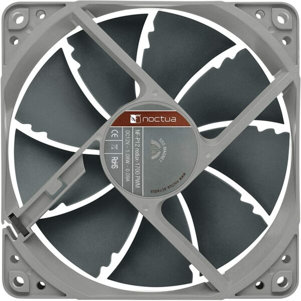 Noctua NF-P12 Redux PWM High Performance Cooling Fan 4 Pin 1700 RPM Grey - Cooling Systems
