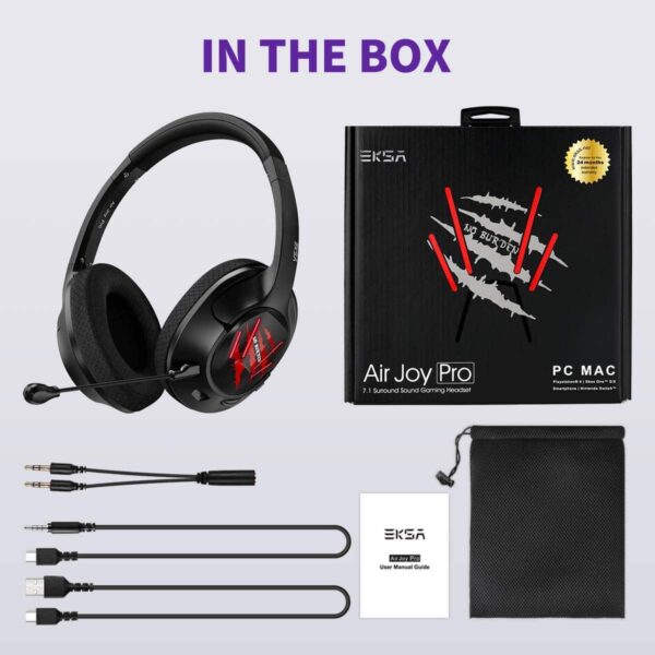 Eksa OCL E3 Air Joy Pro Red Gaming Headphones - Computer Accessories